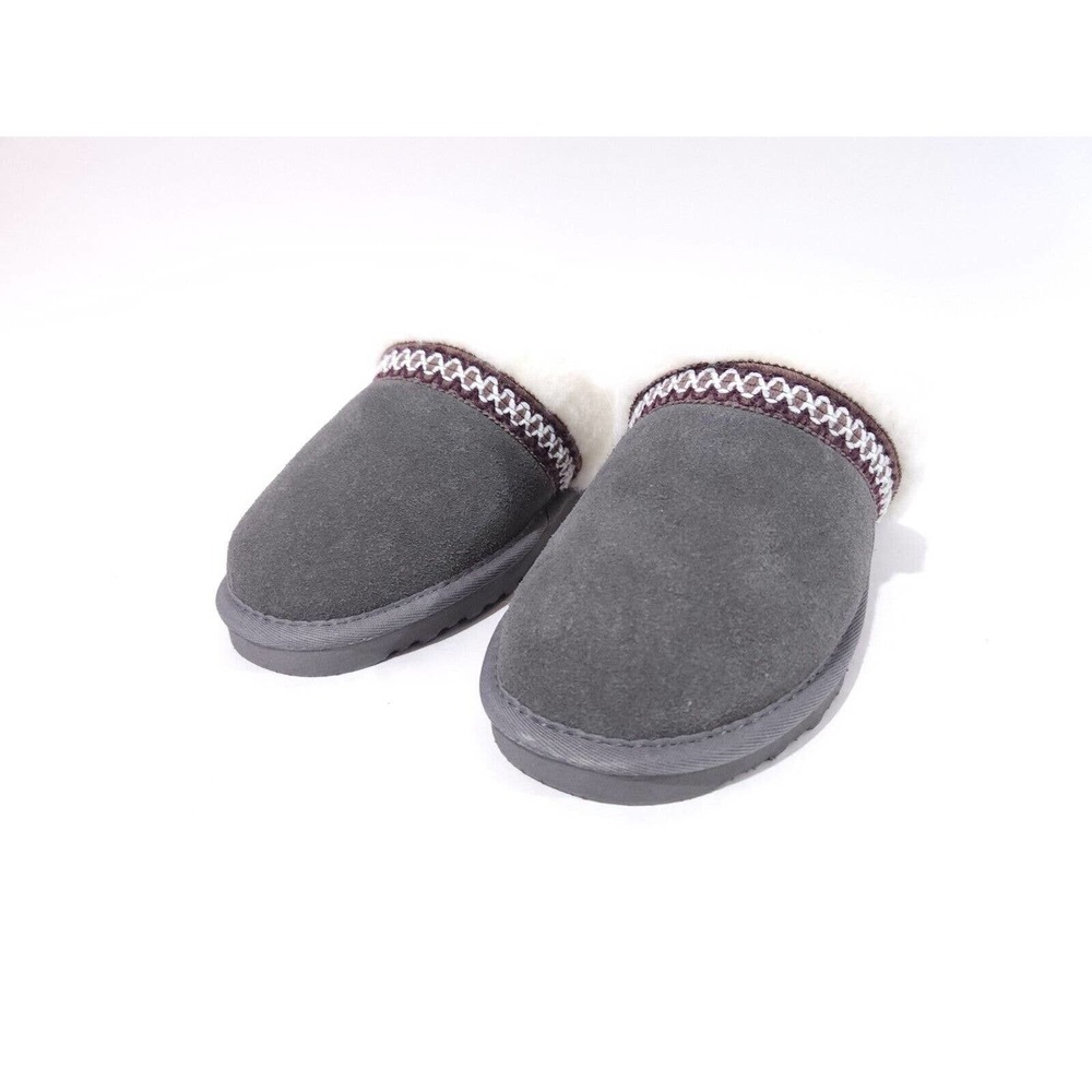 Womens Muk Luks Sweater Knit Scuff Size Medium 7 Slippers Slip On Gray New - Picture 4 of 10